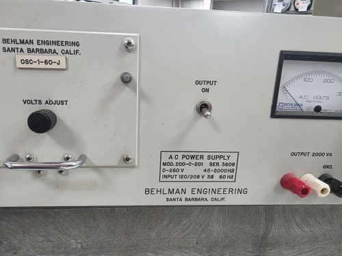 Behlman 200-C series AC Power Supply - Image 5